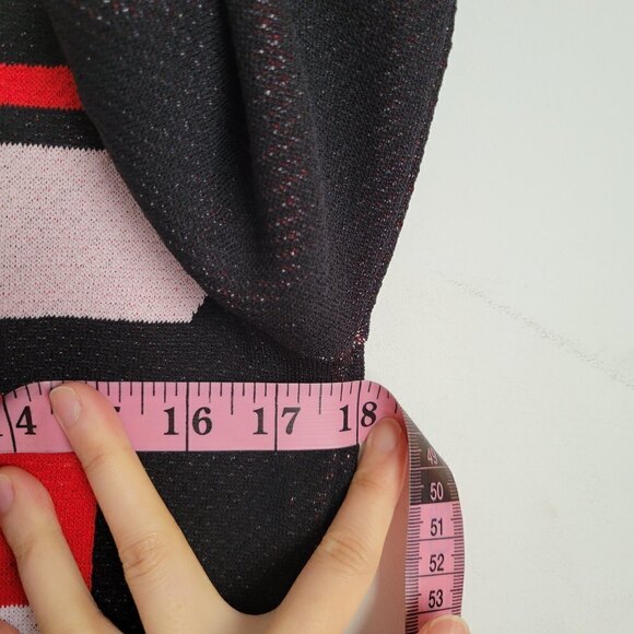 MSGM Color Blocked Horizontal Striped Knit Long Sleeve Crewneck Sweater Medium - Picture 13 of 17